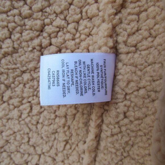 Caslon Faux Shearling Jacket Brown Saddle Color - Picture 6 of 7